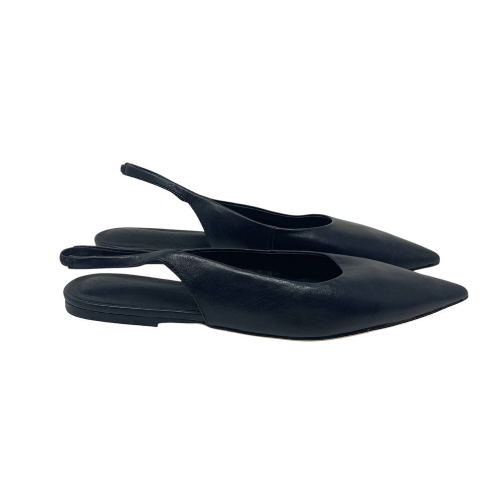 Tony Bianco Women's Javier Pointed Toe Slingback Flats - Black - Size 7.5 - Picture 3 of 9